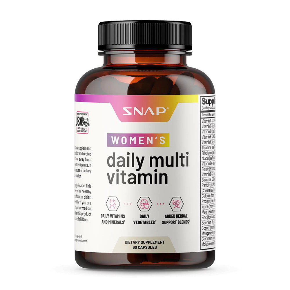 Snap Womens Daily Multivitamin Capsules, Energy and Immune Support, 60 Ea